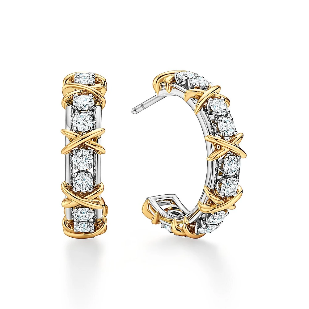 Sixteen Stone by Tiffany Hoop Earrings