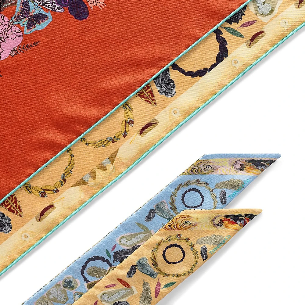Tiffany Jardin Feather Square Scarf