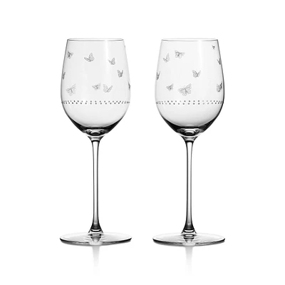 Tiffany Jardin White Wine Glasses