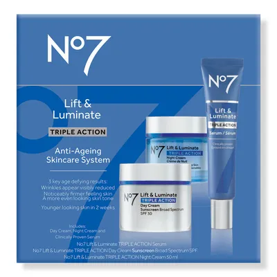 No7 Lift & Luminate Triple Action 3-Piece Skincare System