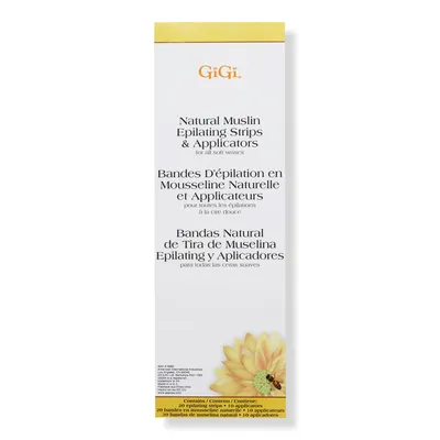 Gigi Natural Muslin Epilating Strips & Applicators