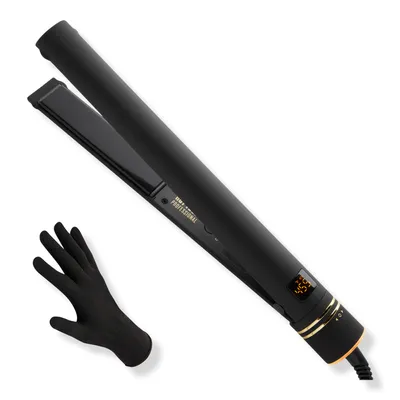 Hot Tools Pro Artist Black Gold 1" Micro Shine Flat Iron - Black