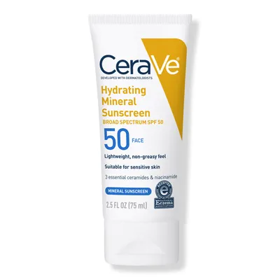 CeraVe Hydrating Mineral Sunscreen SPF 50 Face Lotion