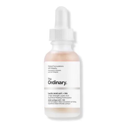 The Ordinary Lactic Acid 10% + HA 2% High-Strength Exfoliating Serum for Uneven Texture