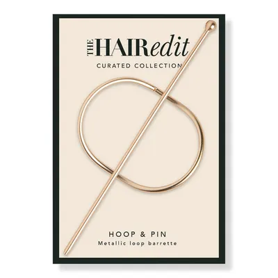 The Hair Edit Gold Hoop & Pin Barrette