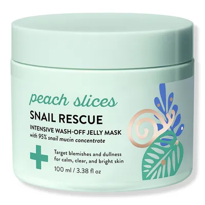 Peach Slices Snail Rescue Intensive Wash-Off Jelly Mask