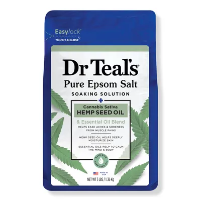 Dr Teal's Cannabis Sativa Hemp Seed Oil Pure Epsom Salt