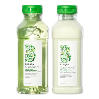 Briogeo Superfoods Apple, Matcha + Kale Replenishing Shampoo + Conditioner Duo