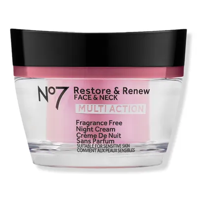 No7 Restore & Renew Face & Neck Multi Action Fragrance Free Night Cream