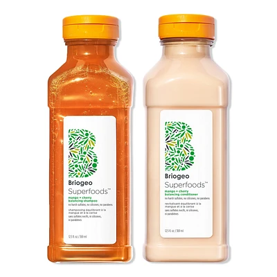 Briogeo Superfoods Mango + Cherry Balancing Shampoo + Conditioner Duo