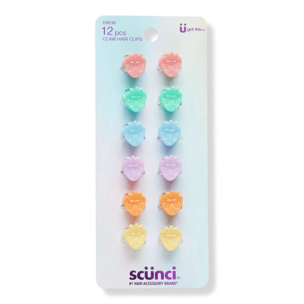 Scunci Strawberry Mini Claw Clips