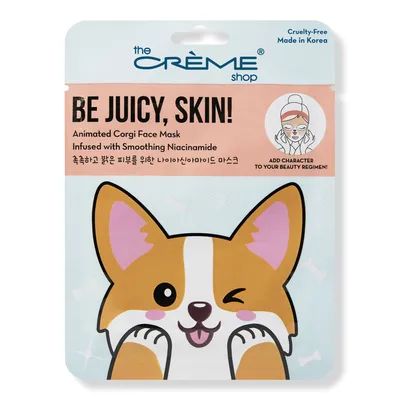 The Creme Shop Be Juicy, Skin! Animated Corgi Face Mask
