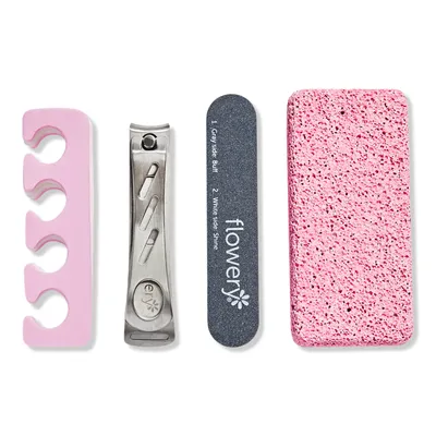 Flowery Pro Pedicure Kit - Trim, Shape, Smooth & Shine