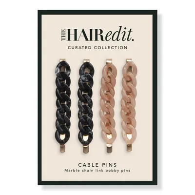 The Hair Edit Marble Chain Link Bobby Pins