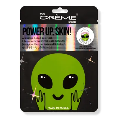 The Creme Shop Power Up, Skin! Animated Alien Face Mask - Power of Greens