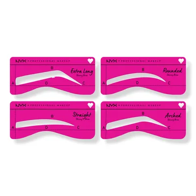 NYX Professional Makeup Zero to Brow Eyebrow Shaping Stencil - Skinny Brows