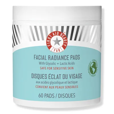 First Aid Beauty Facial Radiance Pads with Glycolic + Lactic Acids - 60 ct
