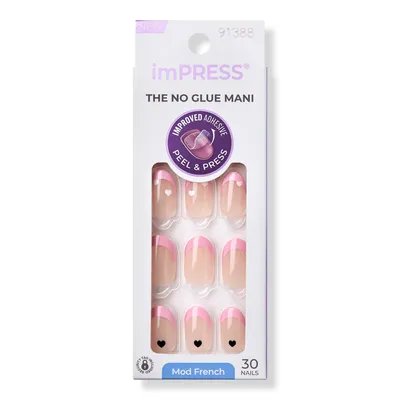 Kiss imPRESS Design Short Press-On Manicure Nails