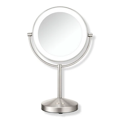 Conair Reflections 1x/10x LED Lighted Mirror Satin Nickel