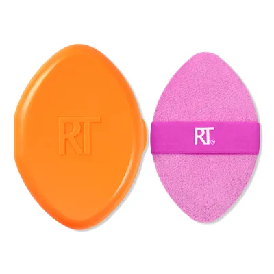 Real Techniques Miracle 2-In-1 Dual-Sided Powder Puff + Travel Case
