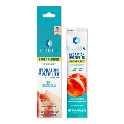 LIQUID I.V. Hydration Multiplier Electrolyte Drink Mix Sugar Free White Peach - ct