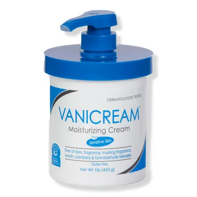 VANICREAM Moisturizing Cream with Pump for Sensitive Skin