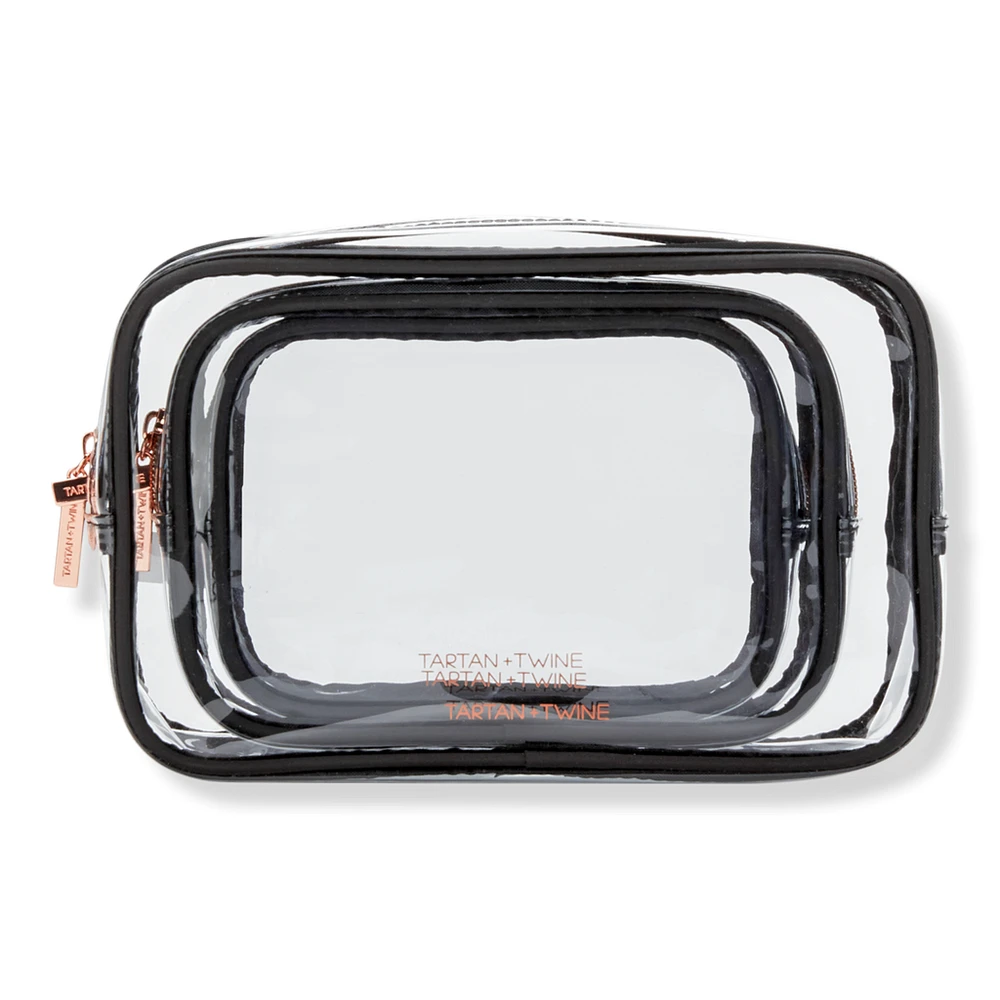 Tartan + Twine Basics Clear 3-Piece Organizer Set