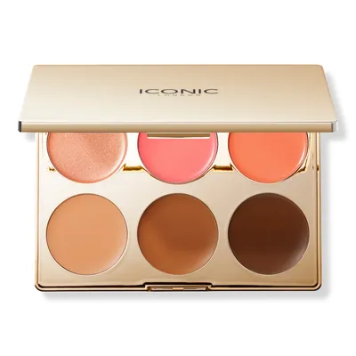 ICONIC LONDON Multi-Use Blush, Bronze, and Highlight Cream Palette
