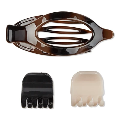 Scunci Ponytail Flat Claw & 2 Chunky Claws