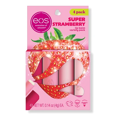 Eos Best of the Bunch 4 Piece Lip Balm - Super Strawberry