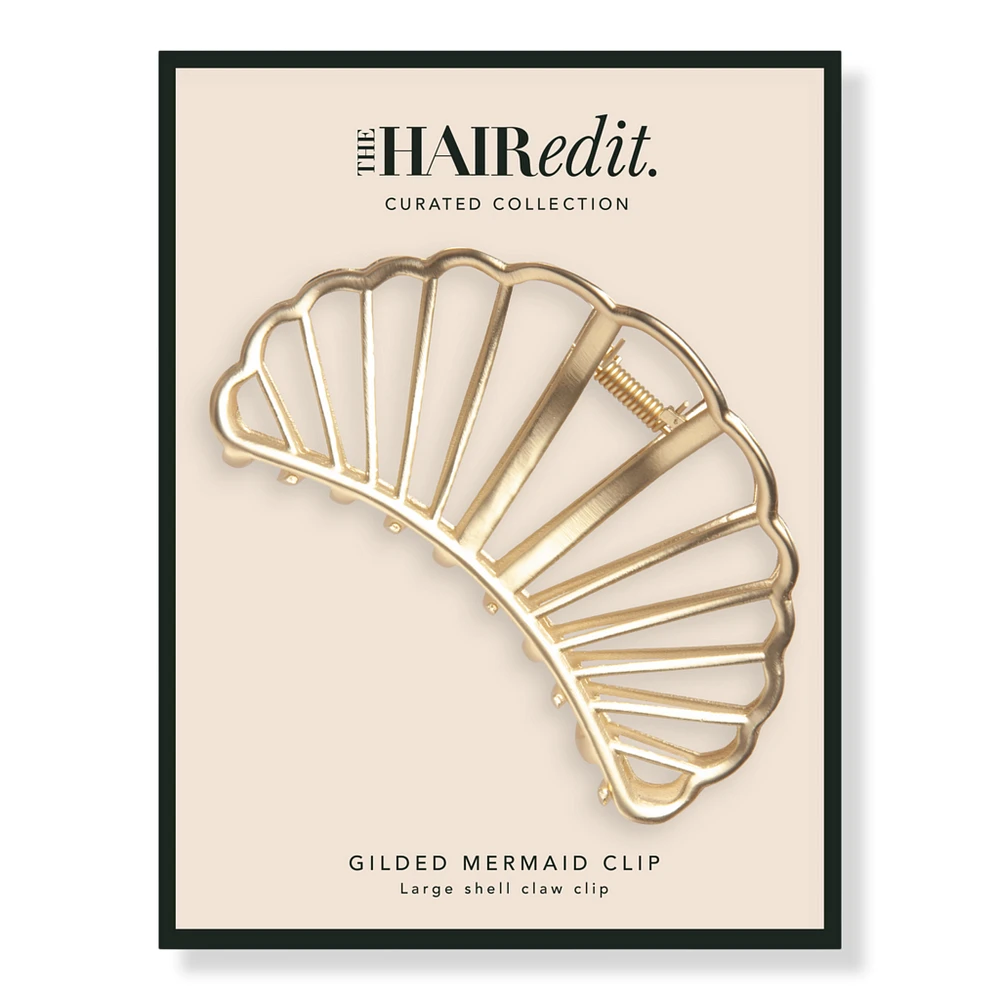 The Hair Edit Gold Gilded Mermaid Shell Claw Clip
