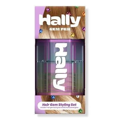 HALLY Gem Pen Hair Gem Styling Set - Device & 60 Gems