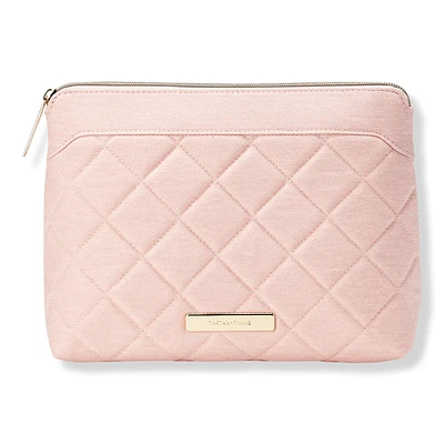 Tartan + Twine Pink Denim Quilted Clutch