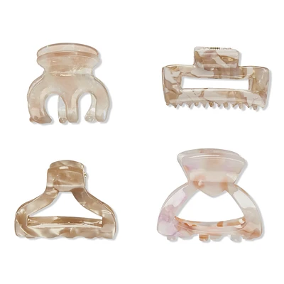 Scunci PRIMP Mix Acrylic Claw Clips - Pink