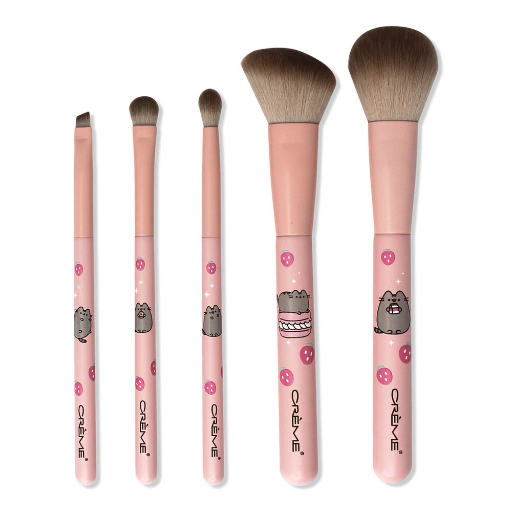 The Creme Shop Pusheen 5 Piece Makeup Brushes Sweet Strawberry
