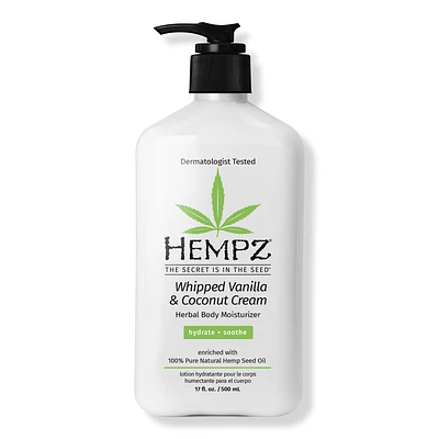 Hempz Whipped Vanilla & Coconut Cream Body Moisturizer - 17 oz