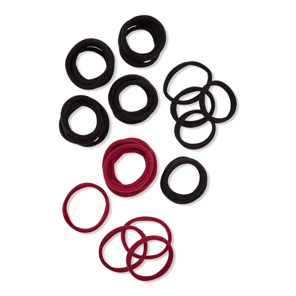 Wet Brush Reclaimed Boho Nylon Hair Elastics - Berry &