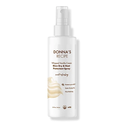 DONNA'S RECIPE Whipped Vanilla Cream Blow Dry & Heat Protectant Spray