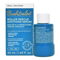 Bushbalm Roller Rescue Soothing Serum with AHA/BHA for Ingrown Hairs & Bumps 