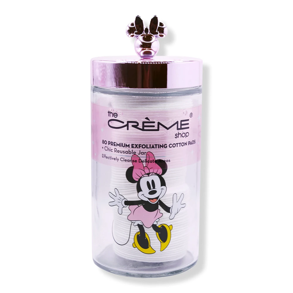 The Creme Shop Minnie Chic Reusable Jar + Exfoliating Cotton Pads