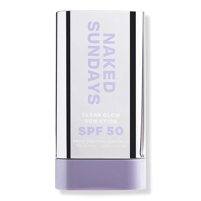 Naked Sundays Clear Glow Face & Body Sun Stick Sunscreen SPF50
