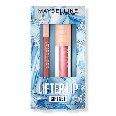 Maybelline Lifter Liner + Lifter Gloss Lip Holiday Gift Set - Line Leader and Petal