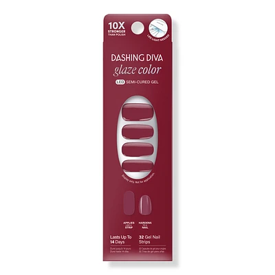 Dashing Diva Glaze Color Semi-Cured Gel Nail Strips