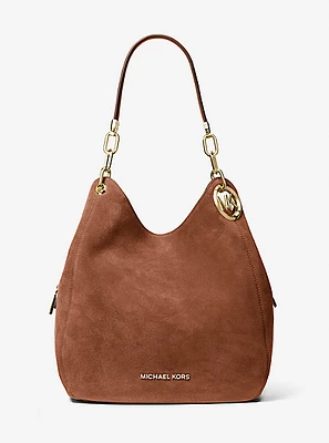 Lillie Large Suede Shoulder Bag