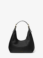 Nolita Small Pebbled Leather Hobo Shoulder Bag