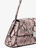 Ludlow Medium Snake Embossed Leather Shoulder Bag