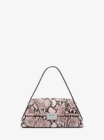 Ludlow Medium Snake Embossed Leather Shoulder Bag
