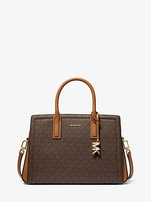 Laila Medium Signature Logo Satchel