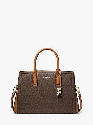 Laila Medium Signature Logo Satchel