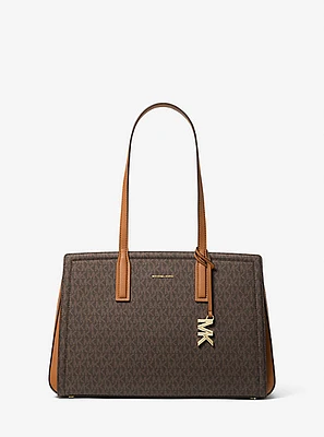 Laila Medium Signature Logo Tote Bag